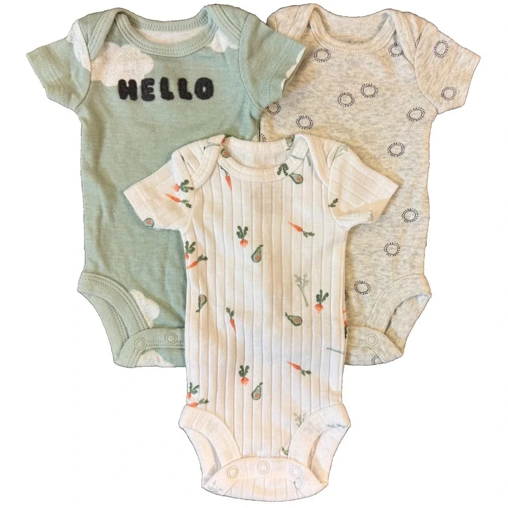 Carter's Baby Boy Unisex Preemie Bodysuits‎ Tee Shirts Clothes Lot Reborn Doll